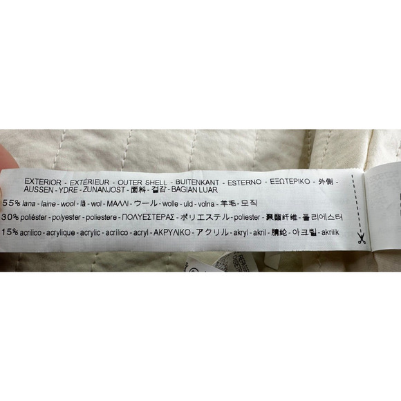 Zara Trafaluc Outerwear Women's Gray Hooded Wool Blend Coat Faux Fur Trim Size L - Picture 14 of 16